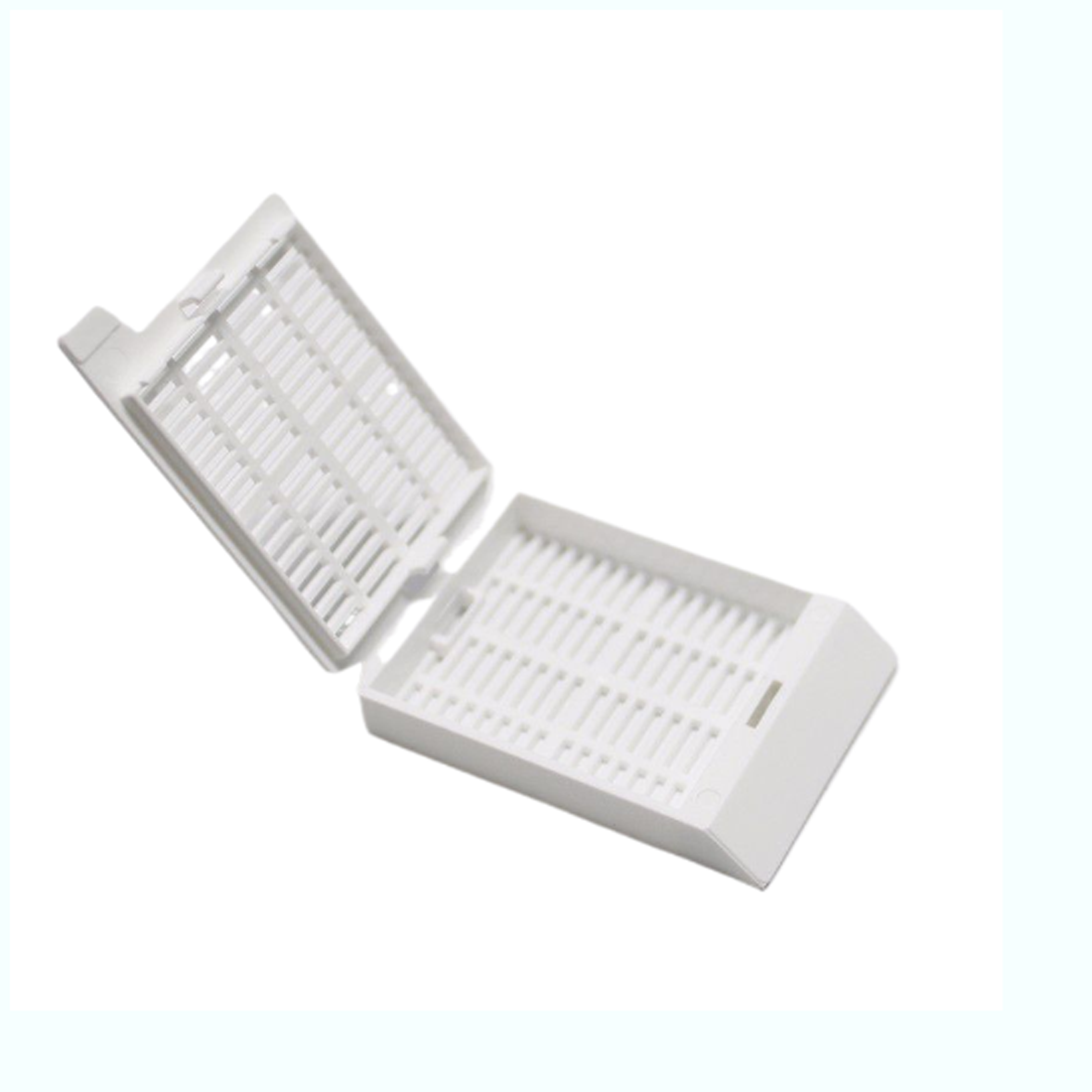 组织包埋盒，长条形，有可折断盖子 Tissue embedding box, long strip, with a broken cover