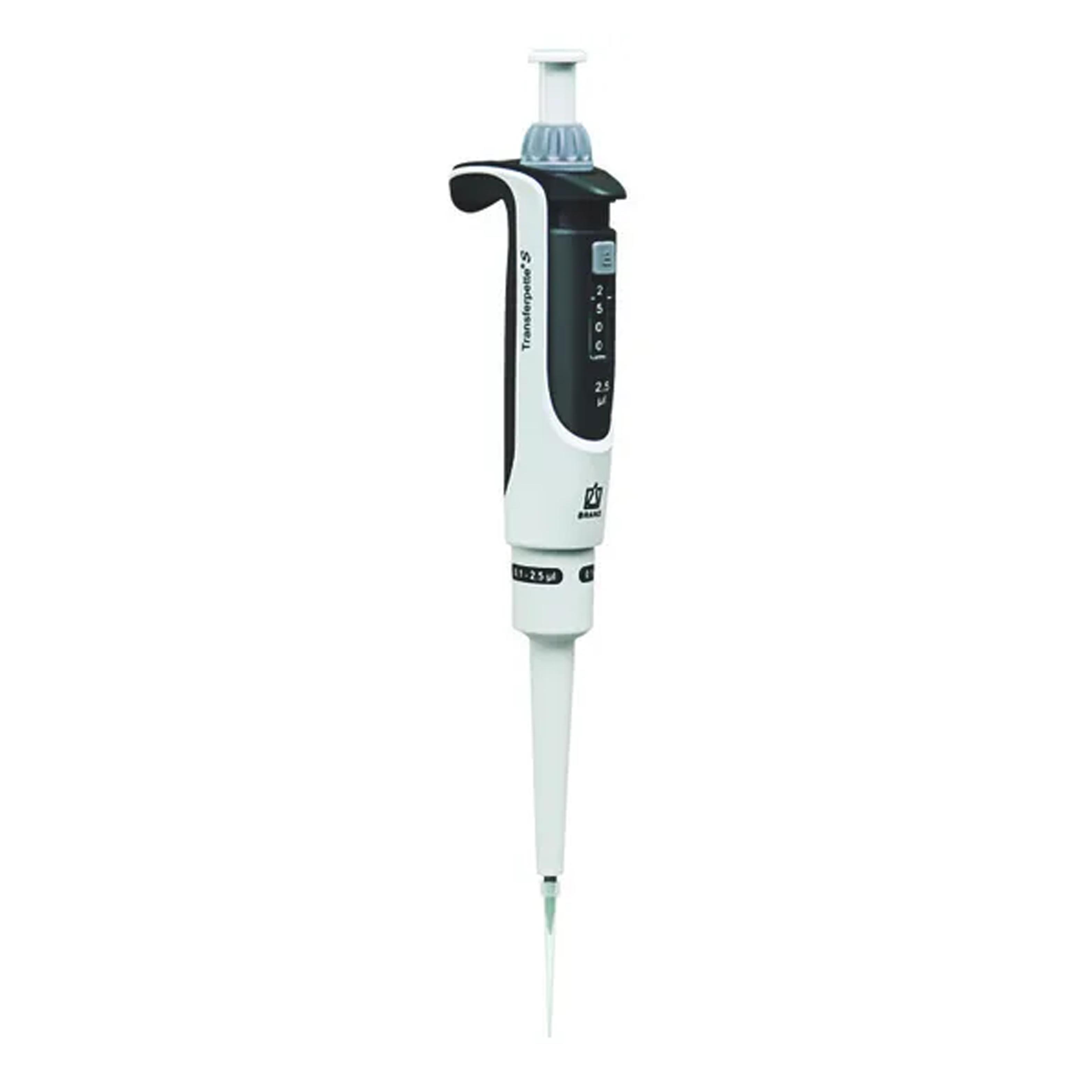 Transferpette® S, 0,1-2,5 µl, 数字可调量程, D-2,5, DE-M Einkanal-Mikroliterpipette Transferpette® S, Variabel, DE-M 0,1 - 2,5 µl