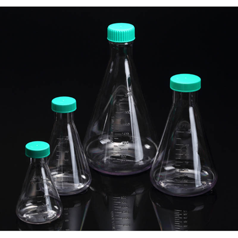 锥形瓶，PC / PP（瓶身/瓶盖），250ml，过滤帽，无菌