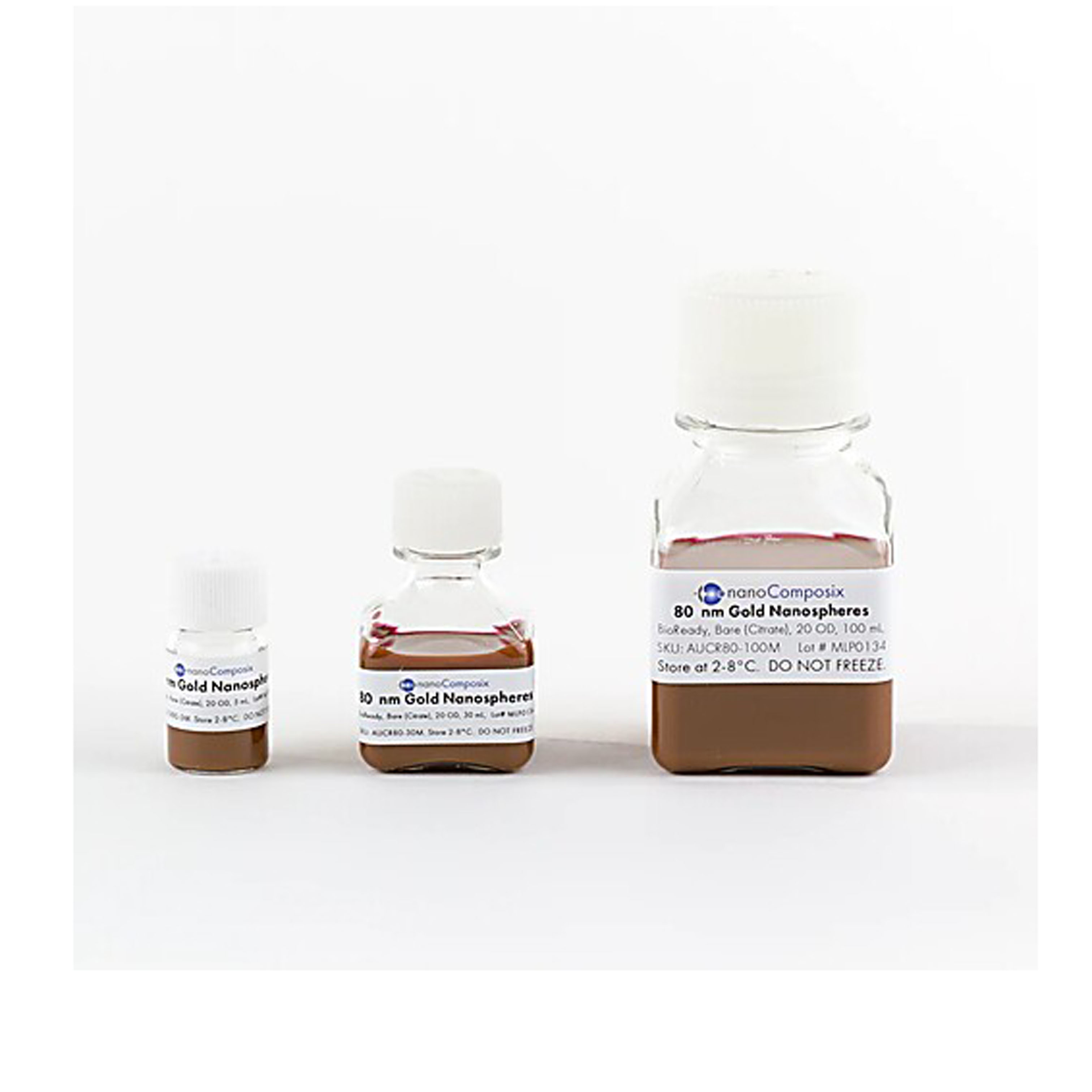 BioReady 金纳米球 - 裸（柠檬酸盐） - 80 nm，20 OD 溶于 0.02 mM 柠檬酸钠水溶液，5 mL