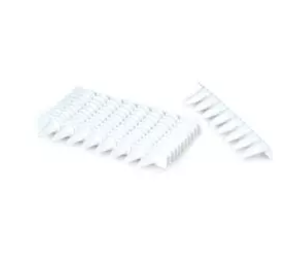 0.2 ml 8 管 PCR 联管，无盖，矮型，白色 0.2 ml 8-Tube PCR Strips without Caps, low profile, white