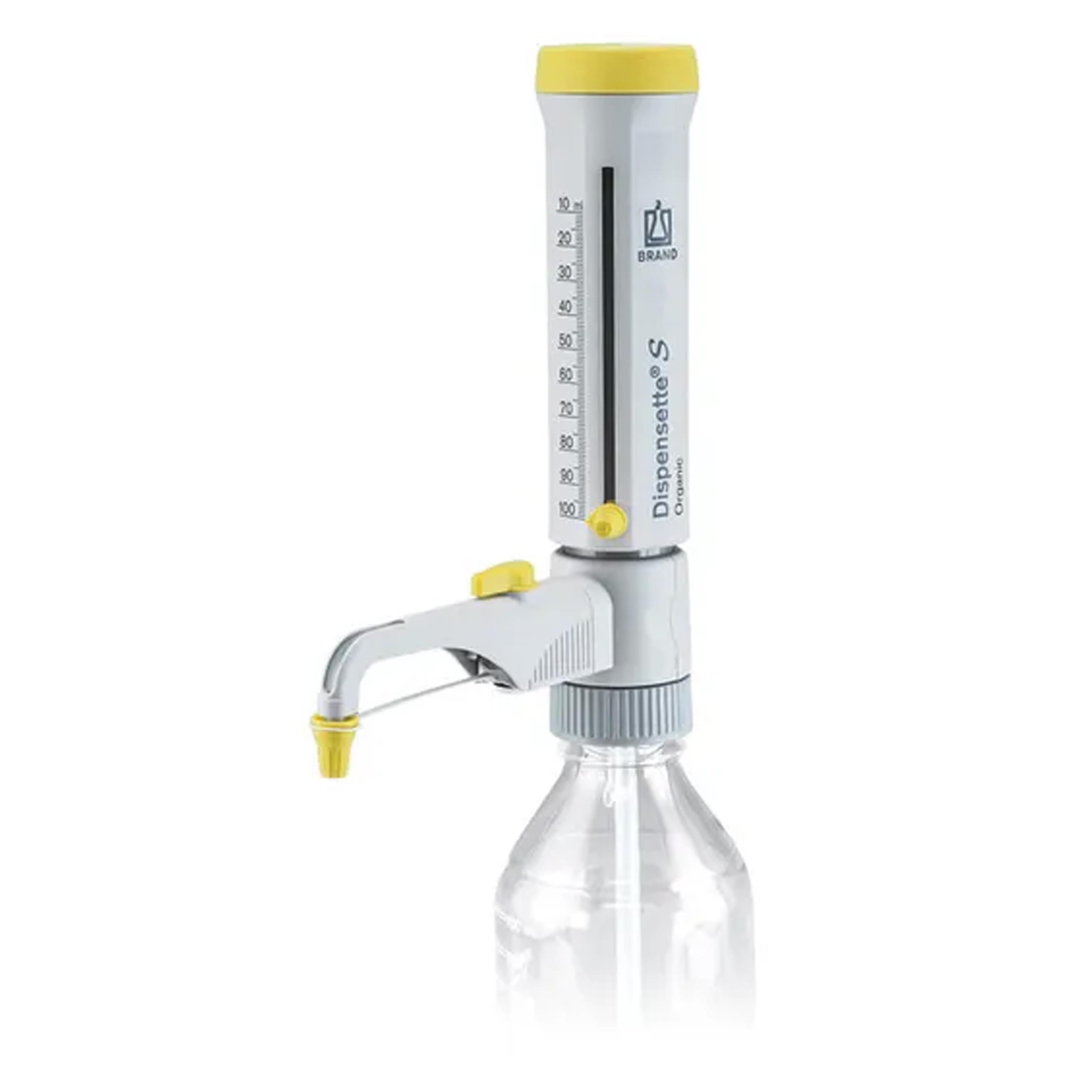 瓶口分液器Dispensette® S, 游标可调, DE-M 标志,  10-100 ml, 带回流阀 Flaschenaufsatz-Dispenser Dispensette® S, Analog, DE-M  10 ml - 100 ml
