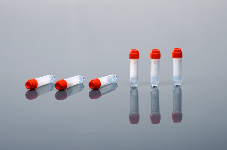 1.5ml 2D冻存管，外旋可立，凹盖，盒装，橙色，预制二维码